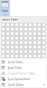 how to convert text to table word 2013