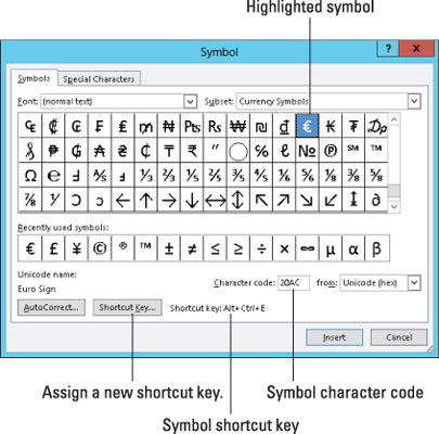 Microsoft Word Unicode Character Codes
