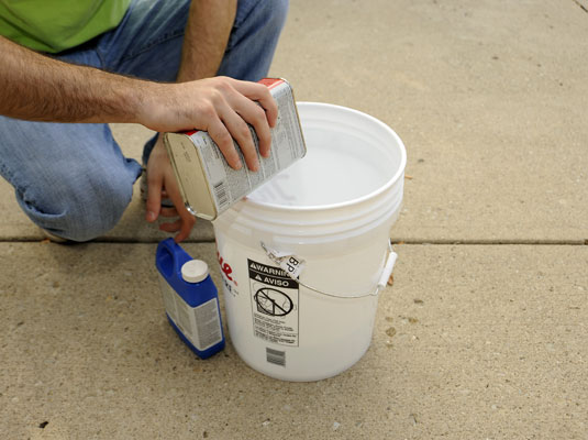 Make a concrete sealant or pick up a commercial variety.