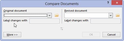 Choose the edited document from the Revised Document drop-down list.