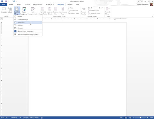 where is the mailings tab in word for mac