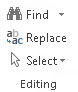 On the Home tab, click the Find button in the Editing group.