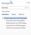 Close the Navigation pane when you’re done hunting down text.