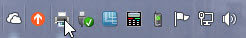 Double-click the li’l printer icon by the current time on the taskbar.