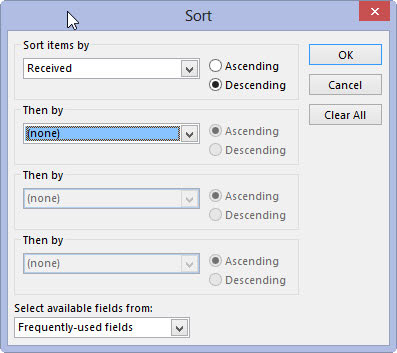 Repeat Steps 3 and 4 for each field that you want to sort.