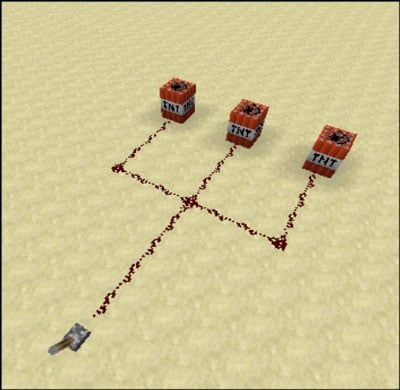 Redstone wire in Minecraft