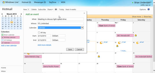 Click the arrow next to the Calendar box and choose the right calendar.