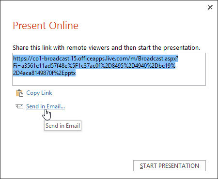 To send an e-mail to your meeting participants, click Send in Email. Next, complete the e-mail by adding recipients and any other text you wish to add and send the e-mail.