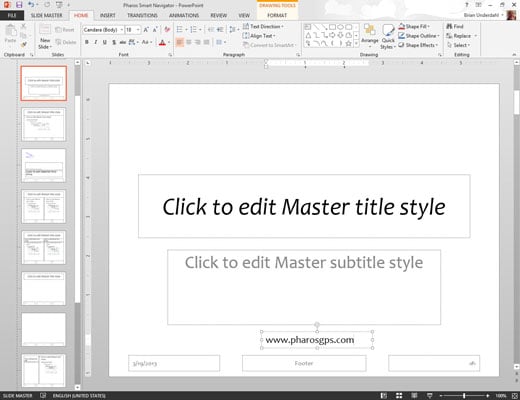 Type the text that you want to appear on each slide.