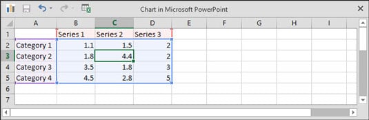 Change the sample data to something more realistic.