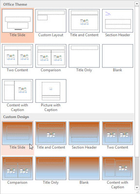 Select the Slide Master layout you want to apply to the slides you selected.
