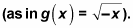 When a negative number multiplies only the input x of a function, there will be a vertical reflection.