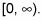 The interval notion zero to infinite.