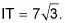 The long side of a 30-60-90-degree triangle.