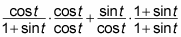 Two trigonometric expression with a common denominator.