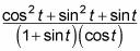 A Trigonometric expression with a fraction.