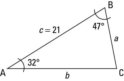 A labeled ASA triangle.