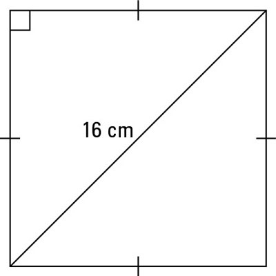 A square with a diagonal.