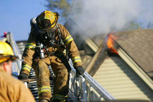 Police officers and fire fighters