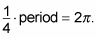 Equation to find the period of a cosine formula.