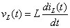The defining equation for the inductor.