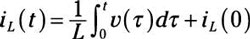 Equation that expresses the current through an inductor.