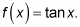 Function of x equals the tangent of x.
