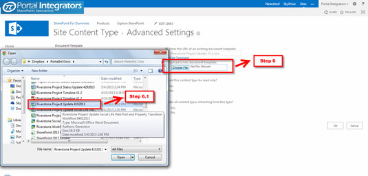 You can associate a document for the Content Type by uploading one directly from your local folder.