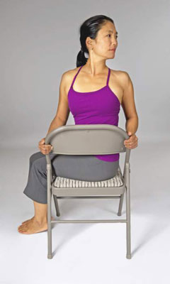 yoga chair pose twist