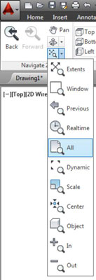 autocad problem zoom extents when panning