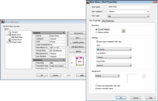 How To Create And Restore A Named View In Autocad 14 Dummies