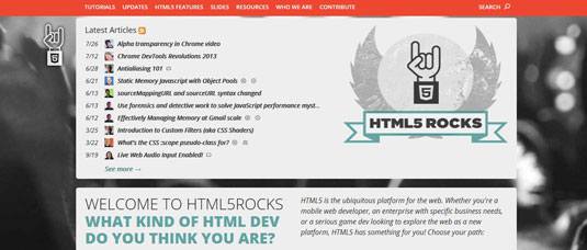 HTML5 Rocks is a Google website that regularly publishes articles about HTML5.