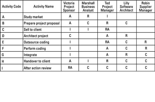 Ram Chart Project Management