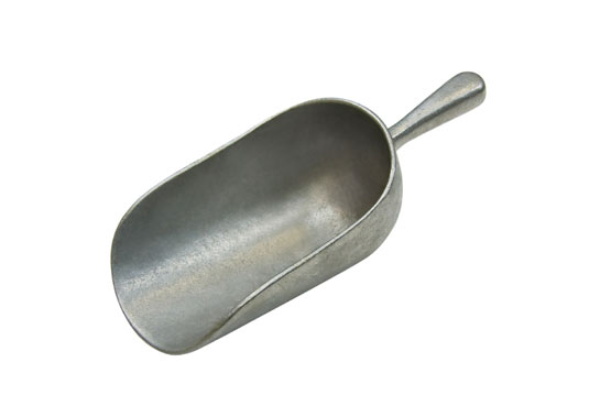 Employ a sturdy scoop for the feed bucket.