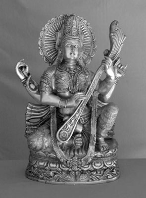 The Hindu goddess Saraswati represents Divine Creativity, including inner inspiration and the power of expression.