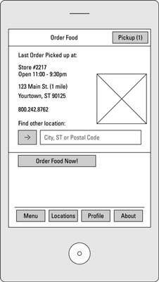 Throwaway prototype for a computer application.