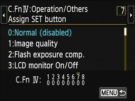 Change the function of the Set Button.