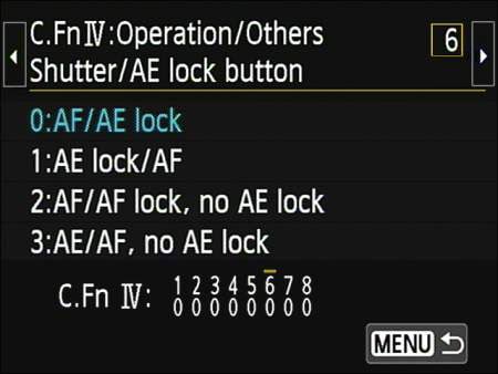 Customize the AE Lock and Shutter Button.