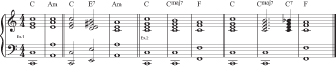 Figure 15: Using extra dominant 7th chords as passing chords.