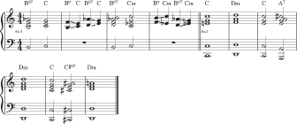 Figure 16: Using diminished 7th chords as passing chords.