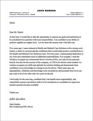 Letter Of Consideration For Promotion from www.dummies.com