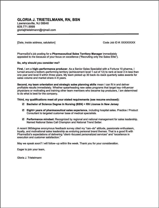 application letter response advertisement