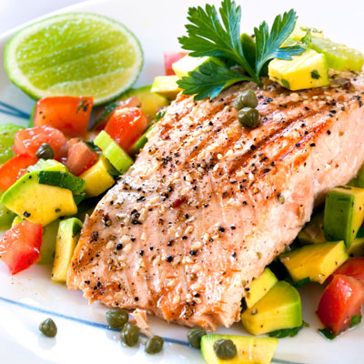 <i>Salmon</i> is one of the top sources of omega-3 fatty acids, which is why it’s at the top of the beneficial seafood list.