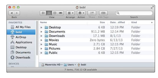 what is the default location for your files on a mac and a windows computer