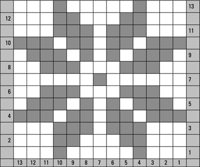 Small Snowflake Knitting Chart