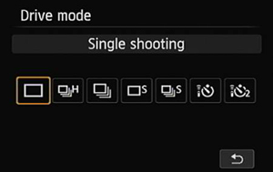 You can access all these Drive options only in advanced exposure modes.