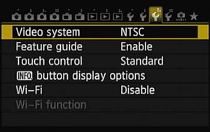 Head to Setup Menu 3 to enable or disable the Wi-Fi functions.