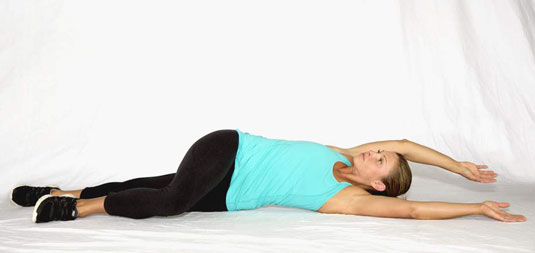 Rolling from your back onto your stomach from your lower body