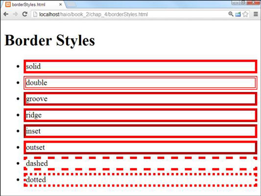 How To Add Borders In Html5 And Css3 Programming Dummies