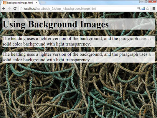 How to Change the Background Image for HTML5 and CSS3 Programming - dummies